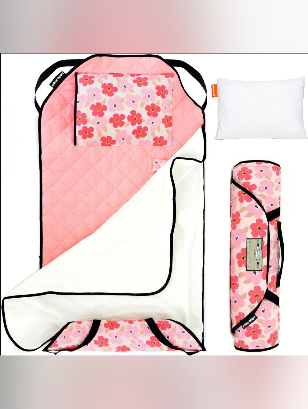 Tot Cot Kids Nap Mat - Toddler Preschool Daycare Bedding w/ Blanket & Pillow